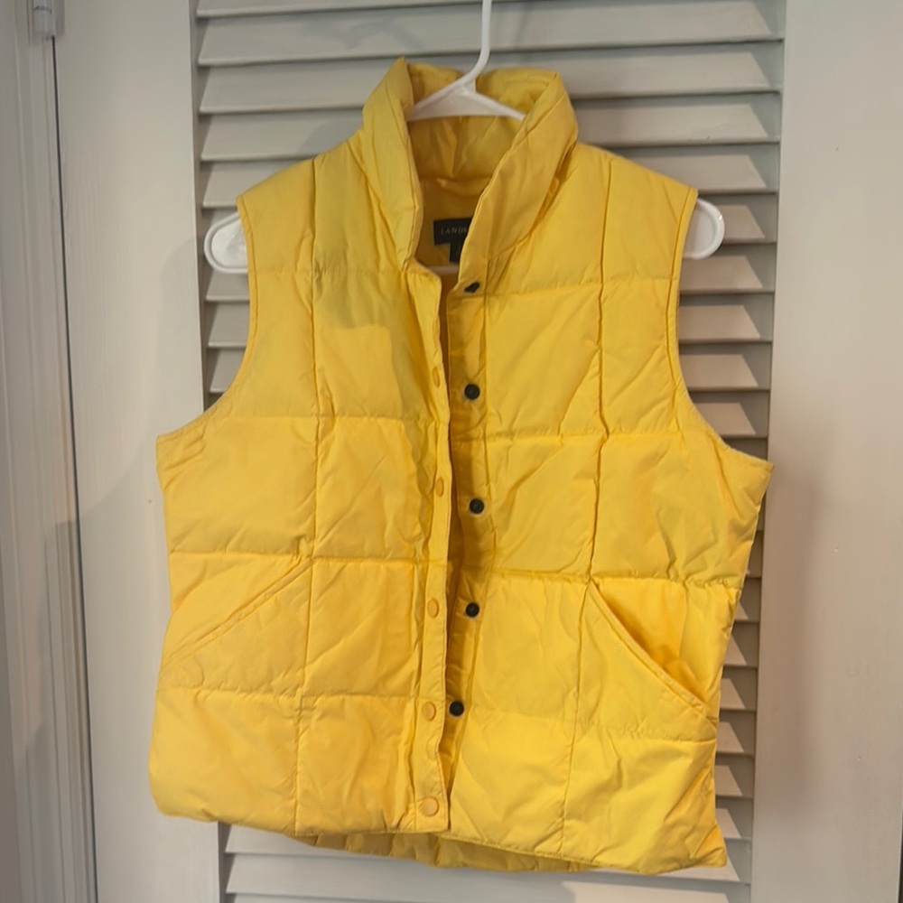 Lands' End Sunny Yellow Quilted Vest